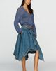 Pilcro Asymmetric Raw-Edge Tie-Waist Skirt - 3