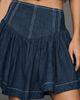 Pilcro Basque-Waist Denim Mini Skirt - 2