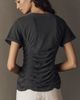 Pilcro Bennie Cotton Ruched Crew Neck Tee - 2