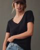 Pilcro Bennie Cotton Slim V-Neck Tee - 1