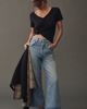 Pilcro Bennie Cotton Slim V-Neck Tee - 3