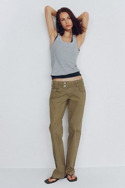 Pilcro Billy Low-Rise Bootcut Pants