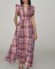 Pilcro Button-Front Ruffle Maxi Dress - 1