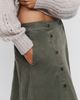 Pilcro Button Panel Midi Skirt - 3