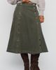 Pilcro Button Panel Midi Skirt - 5
