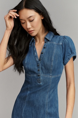 Pilcro - Buttondown Denim Midi Dress