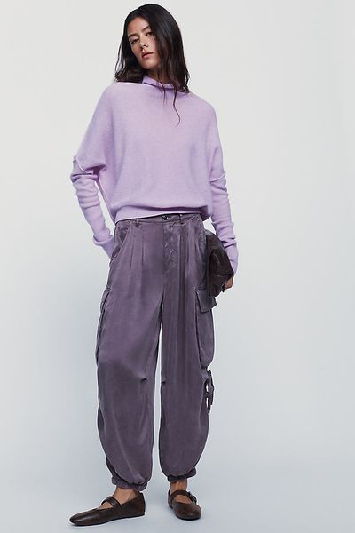 Pilcro Cleo Mid-Rise Balloon Cargo Pants