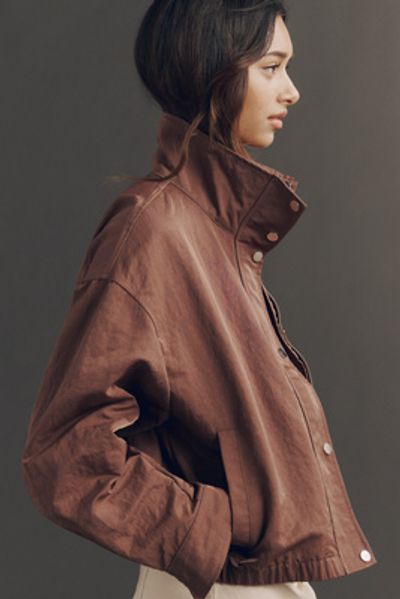 Pilcro Cohen Nylon Funnel-Neck Bomber Jacket
