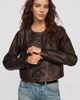 Pilcro Cora Faux Leather Cropped Biker Jacket - 1