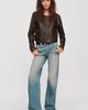 Pilcro Cora Faux Leather Cropped Biker Jacket - 2