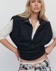 Pilcro Cotton Blend Funnel Neck Vest Top - 1