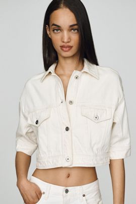 Pilcro Cotton Crop Trucker Jacket