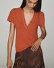 Pilcro Cotton Henley Tee - 1