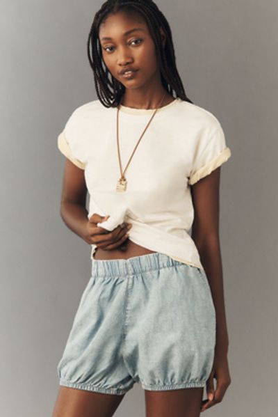 Pilcro Cotton Linen Bloomer Shorts