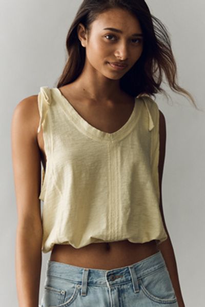 Pilcro Cotton Tie Shoulder Bubble Tee