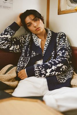 Pilcro Cotton Wool Blend Cardigan