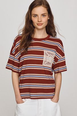 Pilcro Crochet Pocket Tee