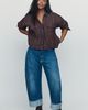 Pilcro Cropped Plaid Shirt Top - 5