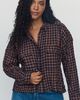Pilcro Cropped Plaid Shirt Top - 8