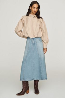 Pilcro Denim A-Line Maxi Skirt