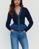 Pilcro Denim Knit Peplum Cardigan - 1
