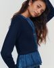 Pilcro Denim Knit Peplum Cardigan - 2