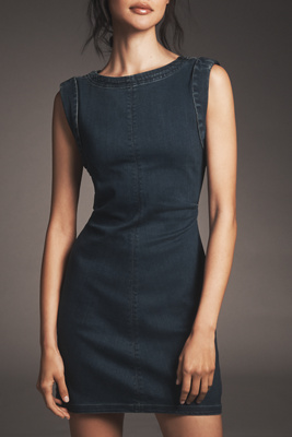 Pilcro - Denim Muscle-Sleeve Mini Dress