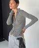 Pilcro Denim Trim Fine Gauge Cardigan - 2