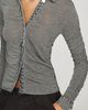 Pilcro Denim Trim Fine Gauge Cardigan - 6
