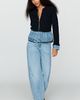 Pilcro Denim Twofer Zip-Up Sweater - 3