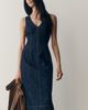 Pilcro Denim Zip-Front Midi Dress - 1