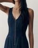 Pilcro Denim Zip-Front Midi Dress - 2