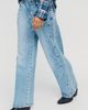 Pilcro Esme Mid Rise Wide Leg Grommet Jeans - 3