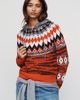 Pilcro Fair Cotton Wool Blend Fair Isle Hooded Sweater - 2