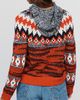 Pilcro Fair Cotton Wool Blend Fair Isle Hooded Sweater - 5