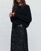 Pilcro Faux Leather Cutwork Midi Skirt - 1