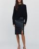 Pilcro Faux Leather Cutwork Midi Skirt - 5