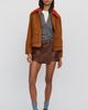 Pilcro Faux Leather Mini Skort - 5