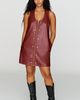 Pilcro Faux Leather Studded Mini Dress - 1
