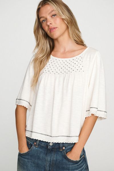 Pilcro Flutter-Sleeve Swing Blouse