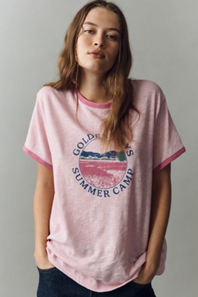 Pilcro Golden Days Cotton Graphic Tee