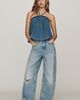Pilcro Halter Top in Cross-Weave Cotton - 4