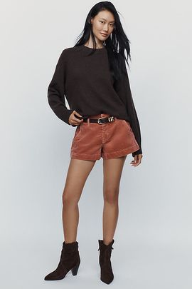 Pilcro Hanna High-Rise Corduroy Shorts