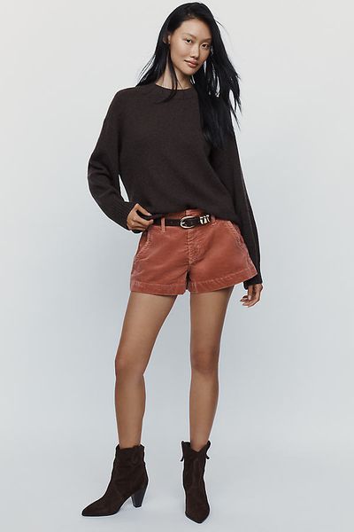 Pilcro Hanna High-Rise Corduroy Shorts