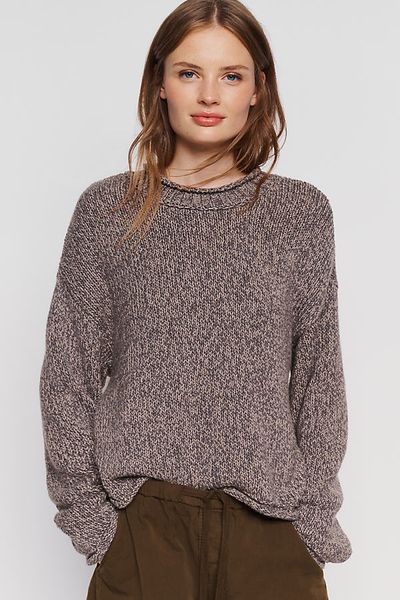 Pilcro Harlow 100% Marled Cotton Sweater