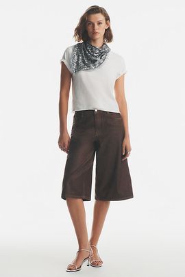 Pilcro Hazel High Rise Wide Leg Culotte Jeans