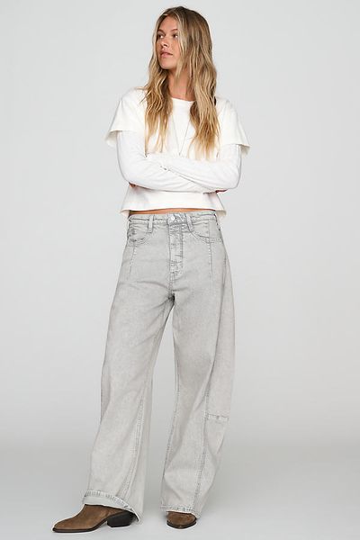 Pilcro Heritage Curve High Rise Barrel Leg Jeans
