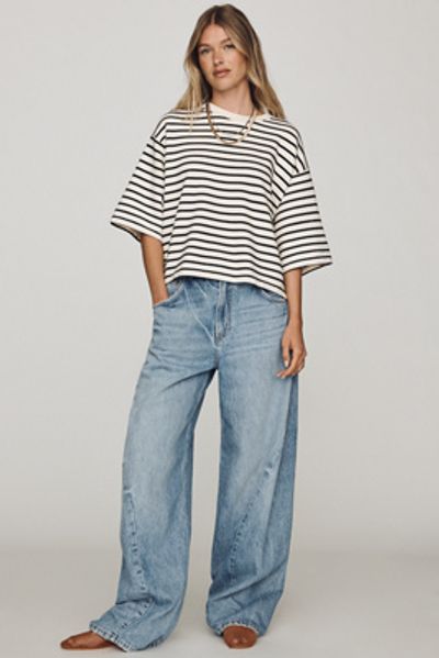 Pilcro High-Rise Twisted Barrel-Leg Jeans