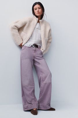 Pilcro High Rise Puddle Curve Barrel Leg Jeans