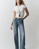 Pilcro Isla Clean-Waist Mid-Rise Stovepipe Jeans - 1